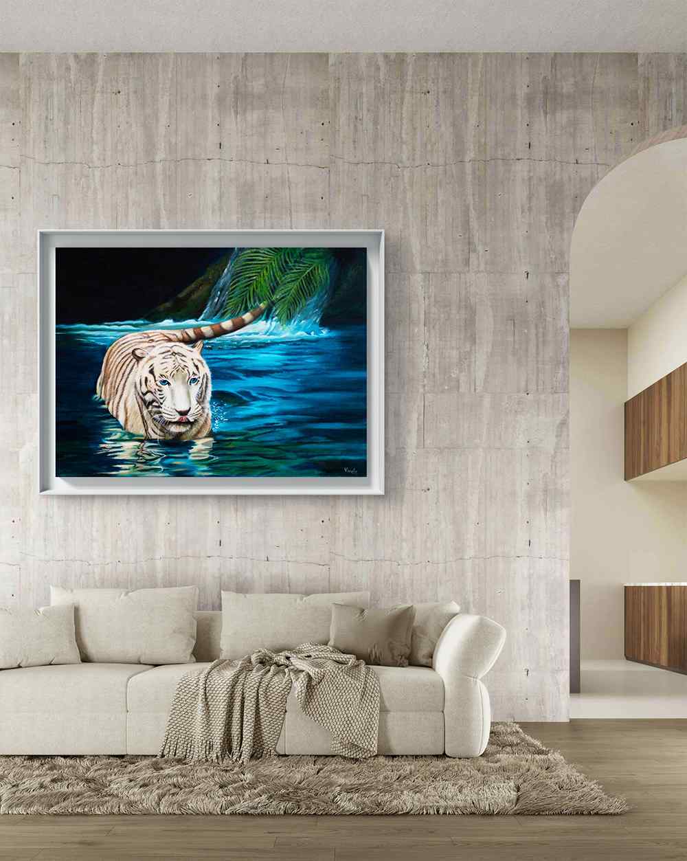 Majestic Waters, Handpainted, Art, Painting, Contemporary, Realistic, Nature, Acrylic art, Acrylic painting