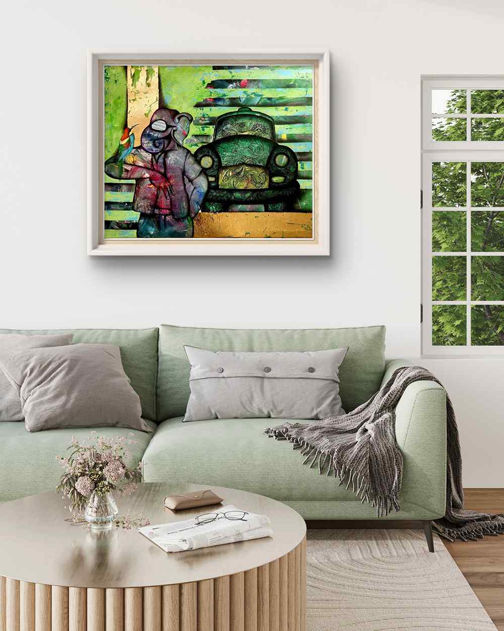 CHILDHOOD, Mixed media, Modern Abstract, Religious, Home decore, Wall decore, Artwork, Handpainted, Art, Painting, VistaPallett