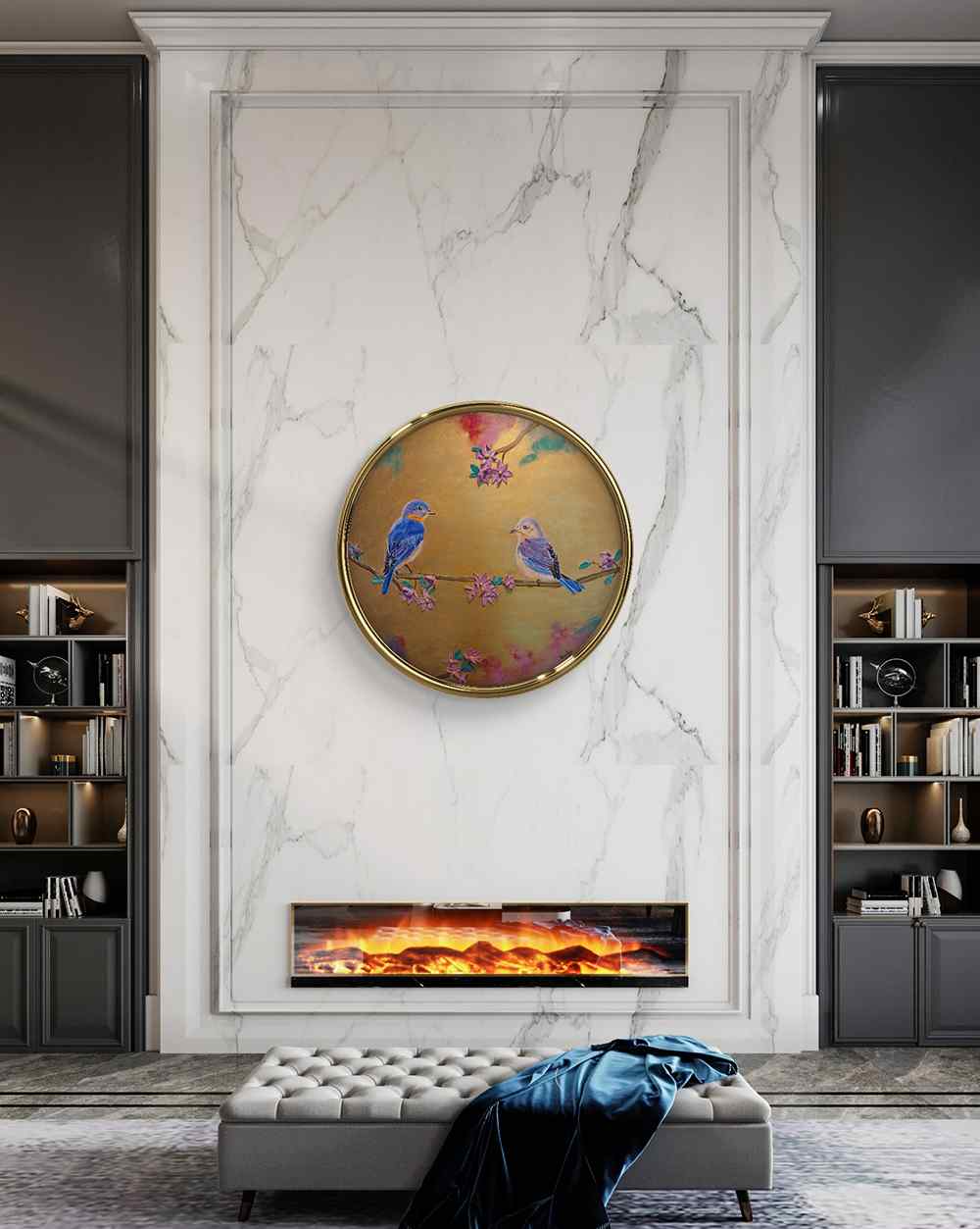 Golden Melody, Acrylic, Contemporary, Realistic, Nature, Home decor, Wall decor, Artwork, Handpainted, Art, Painting, VistaPallette
