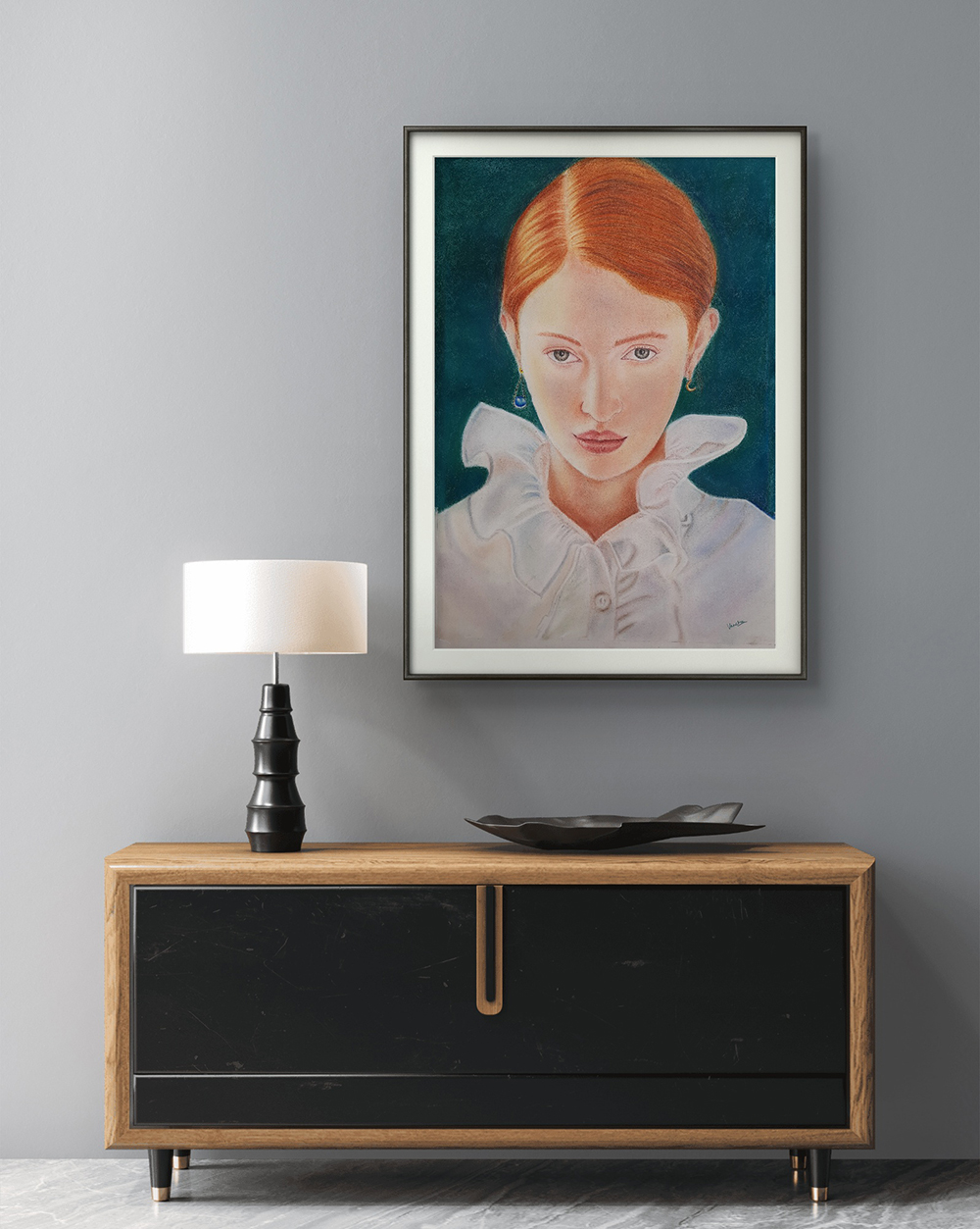 Urban Lady, Realistic, Home decore, Wall decore, Artwork, Handpainted, Art, Painting, VistaPallette