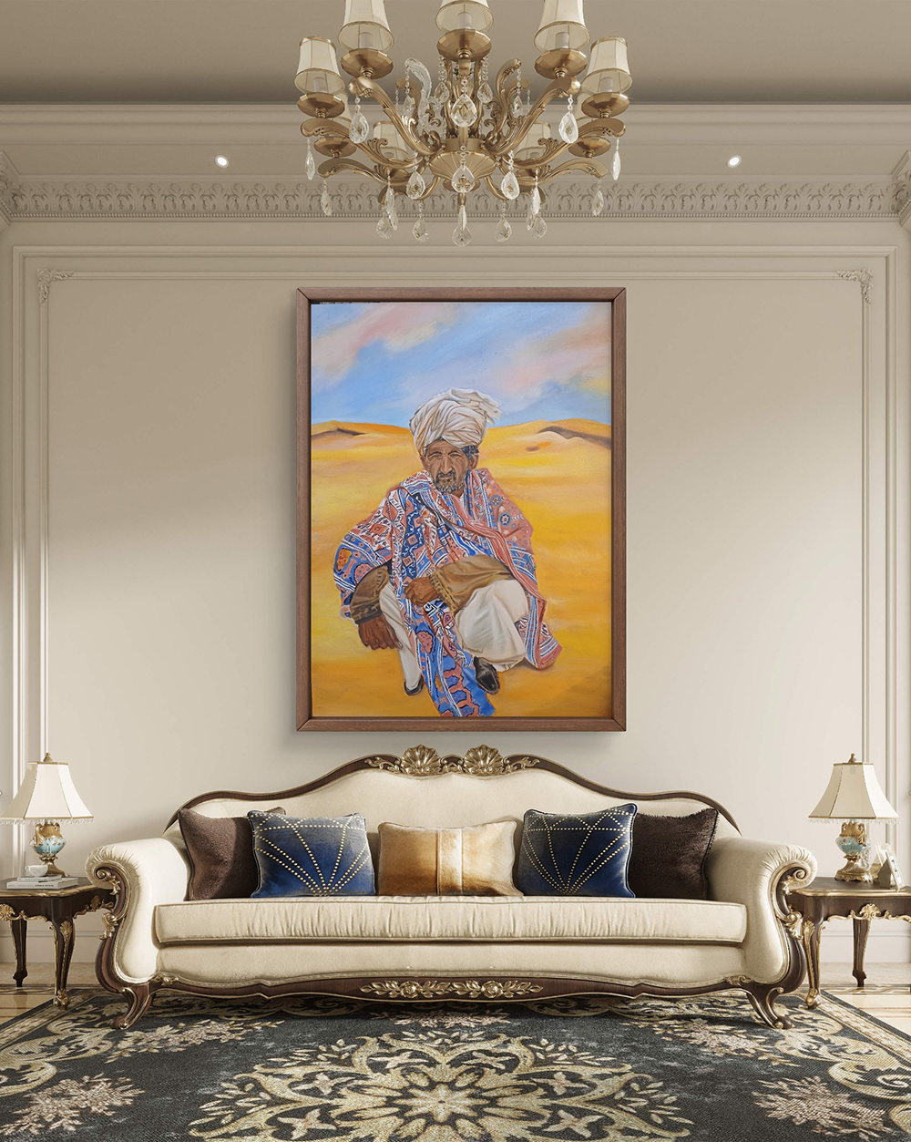 Sands of reflection, Oil Painting, Realistic, Home decor, Wall decor, Artwork, Handpainted, Art, Painting, VistaPallette