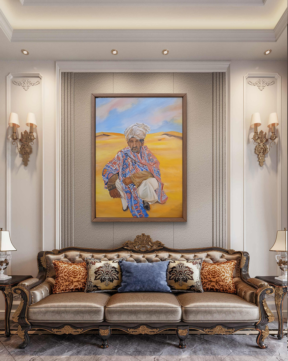 Sands of reflection, Oil Painting, Realistic, Home decor, Wall decor, Artwork, Handpainted, Art, Painting, VistaPallette