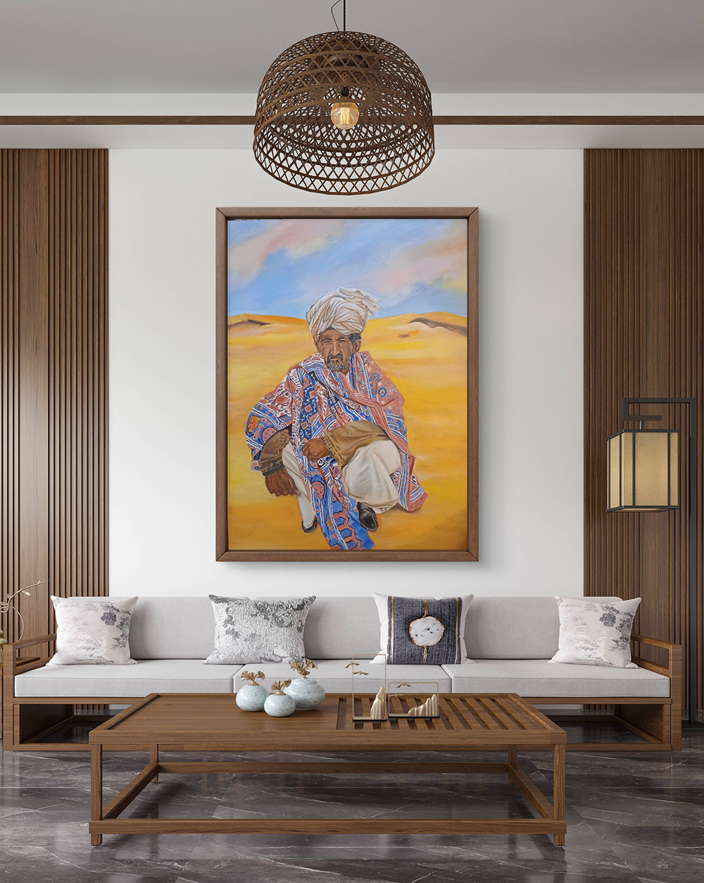 Sands of reflection, Oil Painting, Realistic, Home decor, Wall decor, Artwork, Handpainted, Art, Painting, VistaPallette