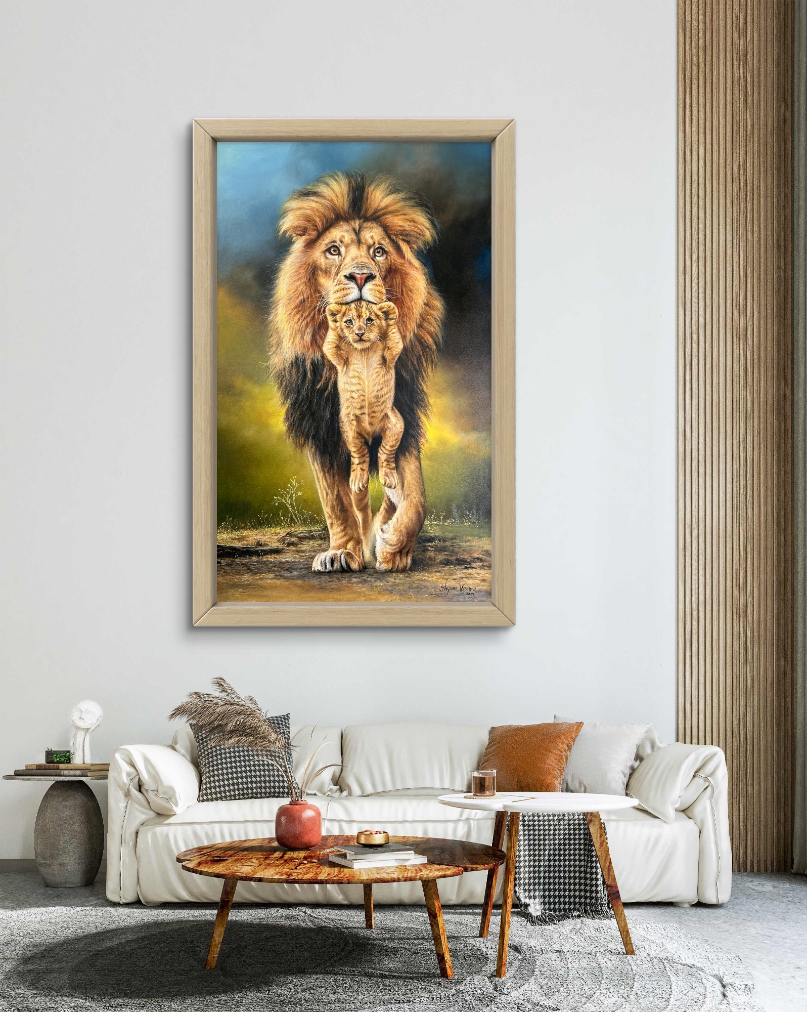 Cub Protectors, Oil Painting, Home decor, Wall decor, Artwork, Handpainted, Art, Painting, VistaPallette