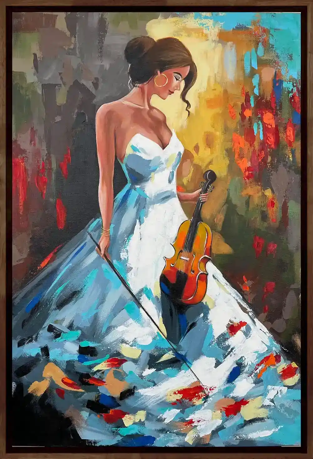 Pretty Woman, Acrylic, Contemporary, Home decor, Wall decor, Artwork, Handpainted, Art, Painting, VistaPallett